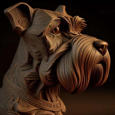 3D model Zwergschnauzer dog (STL)